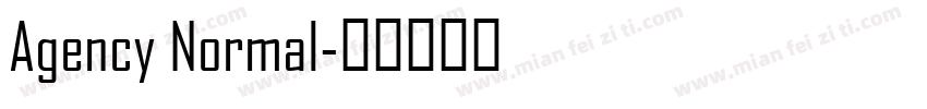 Agency Normal字体转换